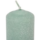 Bársony glitter henger gyertya 50x75mm menta 4db/csom (db ár)