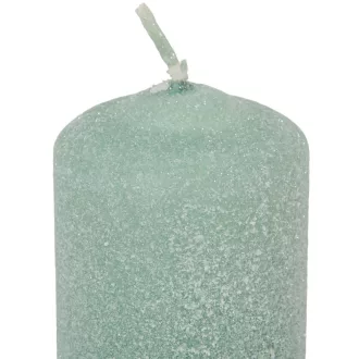  Bársony glitter henger gyertya 50x75mm menta 4db/csom (db ár)