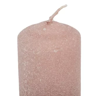  Bársony glitter henger gyertya 50x75mm mogyoró 4db/csom (db ár)