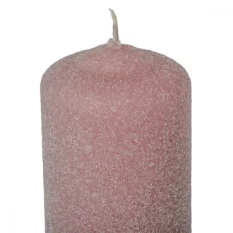   Bársony glitter henger gyertya 50x75mm mályva 4db/csom (db ár)
