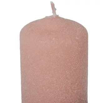   Bársony glitter henger gyertya 50x75mm púder 4db/csom (db ár)