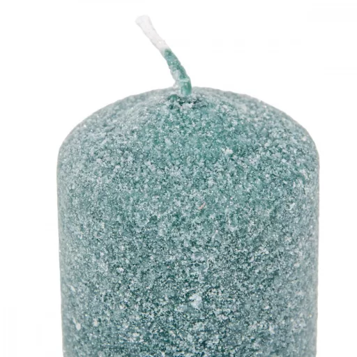 Bársony glitter henger gyertya 50x75mm smaragd zöld 4db/csom (db ár)