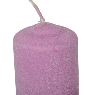   Bársony glitter henger gyertya 50x75mm viola 4db/csom (db ár)