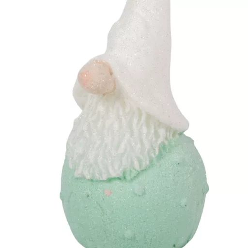 Bársony glitter kicsi hóapó gyertya 55x130mm menta