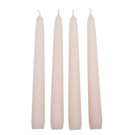 Bársony glitter spitz gyertya 195mm ivory 4db/csom (db ár)
