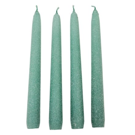 Bársony glitter spitz gyertya 195mm menta 4db/csom (db ár)