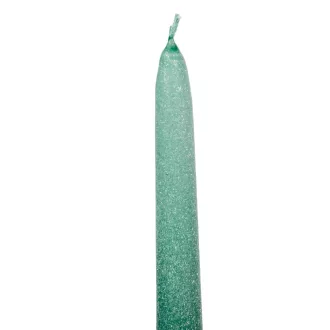 Bársony glitter spitz gyertya 195mm menta 4db/csom (db ár)