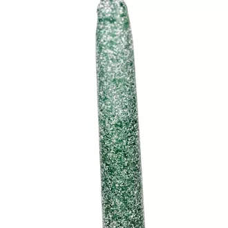 Bársony glitter spitz gyertya 195mm zöld 4db/csom (db ár)