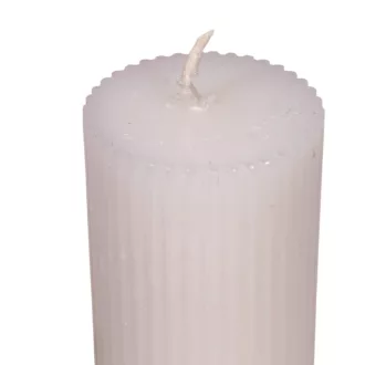 Bordás henger gyertya 50x100mm fehér 4db/csom (db ár)