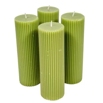 Bordás henger gyertya 50x150mm oliva 4db/csom (db ár)