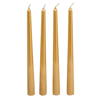   Bársony metál sziluett gyertya 300mm arany 4db/csom (db ár)