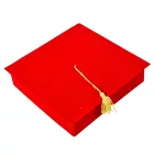 Bársony papírdoboz ballagási sapi bordó M4,5x18cm