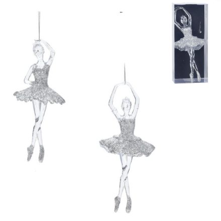 Ballerina akasztós ezüst műa 17cm