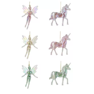 Tündér, unikornis akasztós műa. mix 13cm