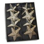 Csillag dísz műa. pezsgő 8cm 8db-os