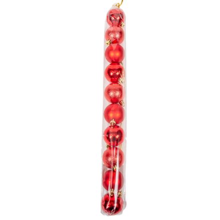 Műanyag gömb piros 5cm 10db-os