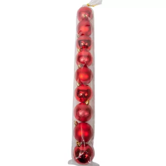 Műanyag gömb piros 6cm 9db-os