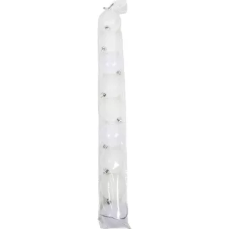 Műanyag gömb fehér 6cm 9db-os