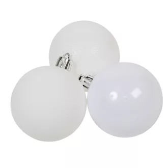 Műanyag gömb fehér 6cm 9db-os