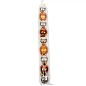 Műanyag gömb amber mix 6cm 9db-os
