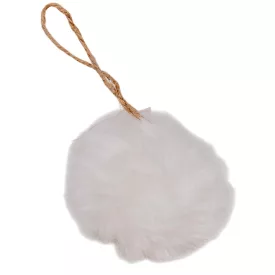 Szőrgolyó akasztós fehér 7cm