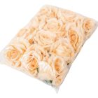 Rózsa virágfej krém D9cm 12db/csom