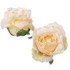 Rózsa virágfej krém D9cm 12db/csom