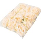 Rózsa virágfej krém D9cm 12db/csom