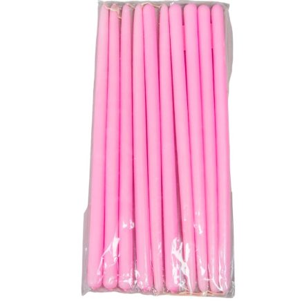 Nagy ceruza gyertya rózsaszín 10db-os (db ár)