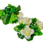 Rózsás gyertya gyűrű D10cm 96db/#