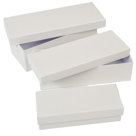 Papír doboz tégla 27-24-19cm fehér 3db-os