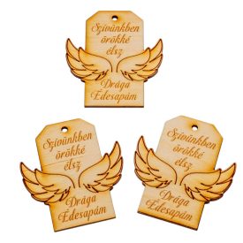 Natúr fa Kegyeleti tábla Drága édesapám 6cm 3db-os