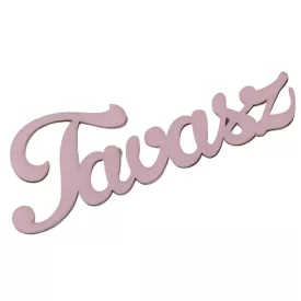 Tavasz felirat fa rózsaszín 15cm