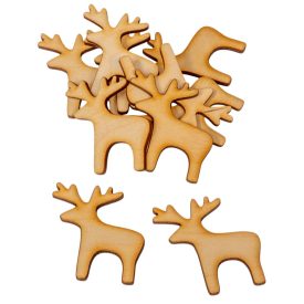 Rénszarvas natúr fa 5cm 10db-os