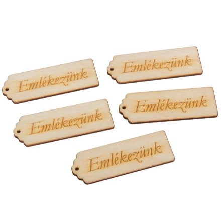 Natúr fa EMLÉKEZÜNK tábla 8cm 5db-os
