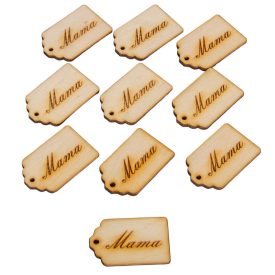 Natúr fa tábla Mama felirat 4,5cm 10db--os