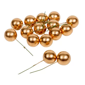 Bogyós betűző 3+5,5cm arany 15db-os