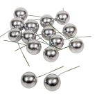 Bogyós betűző 3+5,5cm ezüst 15db-os