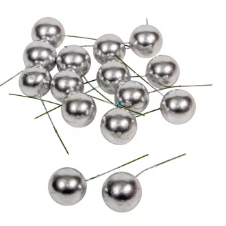 Bogyós betűző 3+5,5cm ezüst 15db-os