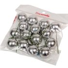 Bogyós betűző 3+5,5cm ezüst 15db-os