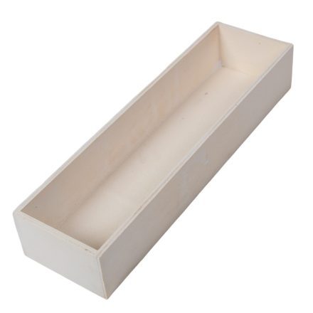 Dekor láda fehér M6x35x10cm