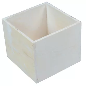 Dekorláda fehér kocka M11x13x13cm