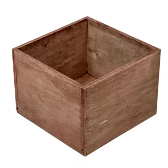 Dekoláda rusztikus kocka barna M12x16x16cm