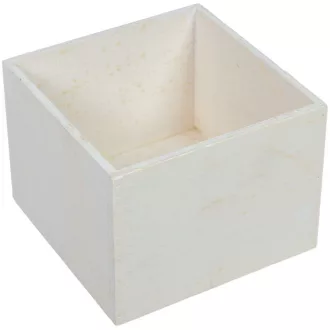 Dekor láda fehér kocka M12x16x16cm