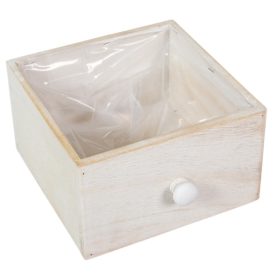 Fa fiók fehér M10,5x18x18