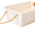 Trapéz alakú fehér dekoláda  kötél füles M9x26x16cm