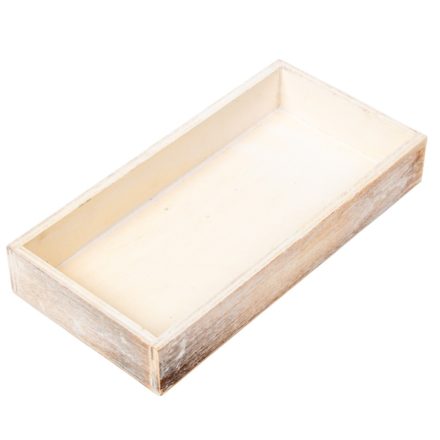 Fa doboz koptatott szürke M3x20x10cm 