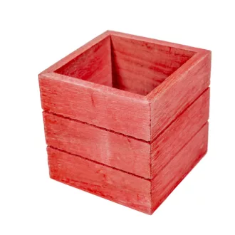Dekoláda vintage mini piros M8x8x8cm