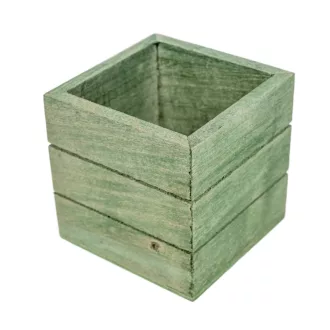 Dekoláda vintage mini zöld M8x8x8cm