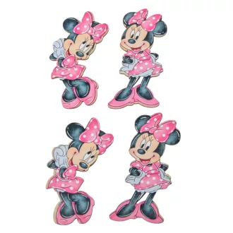 Nyomtatott dekorkarton Minnie egér 8,5cm 4db-os